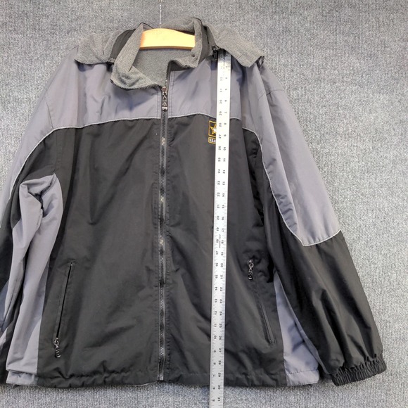 Dimco Men's US. Army Hooded Jacket Black Gray Size XL Embroidered Logo - Picture 9 of 14